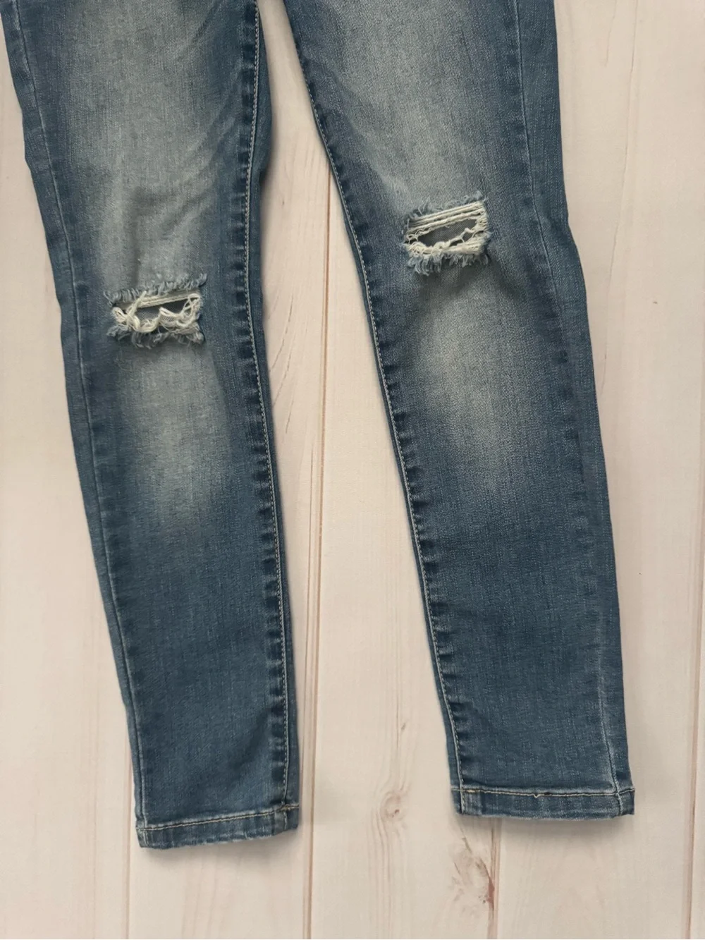 Hippie Girl Distressed High Rise Skinny Jeans